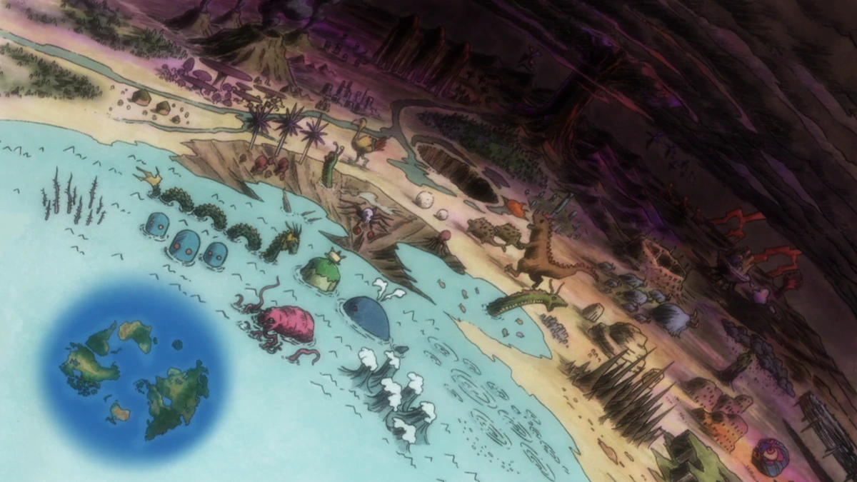 Hunter x Hunter - The Dark Continent Expedition and Lake Mobius World Map