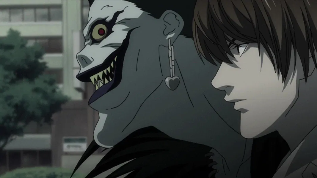Death Note episode 1 Light Yagami and Ryuk introduction scene