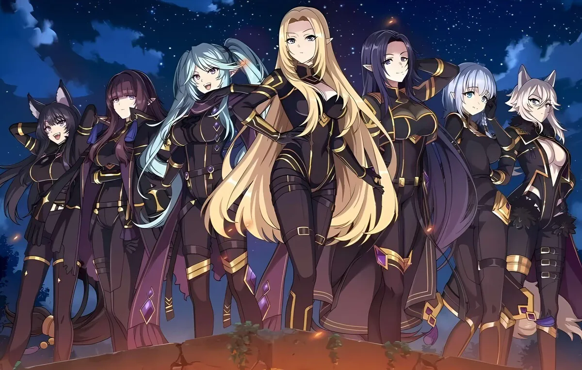 Alpha leading the Seven Shadows in The Eminence in Shadow anime
